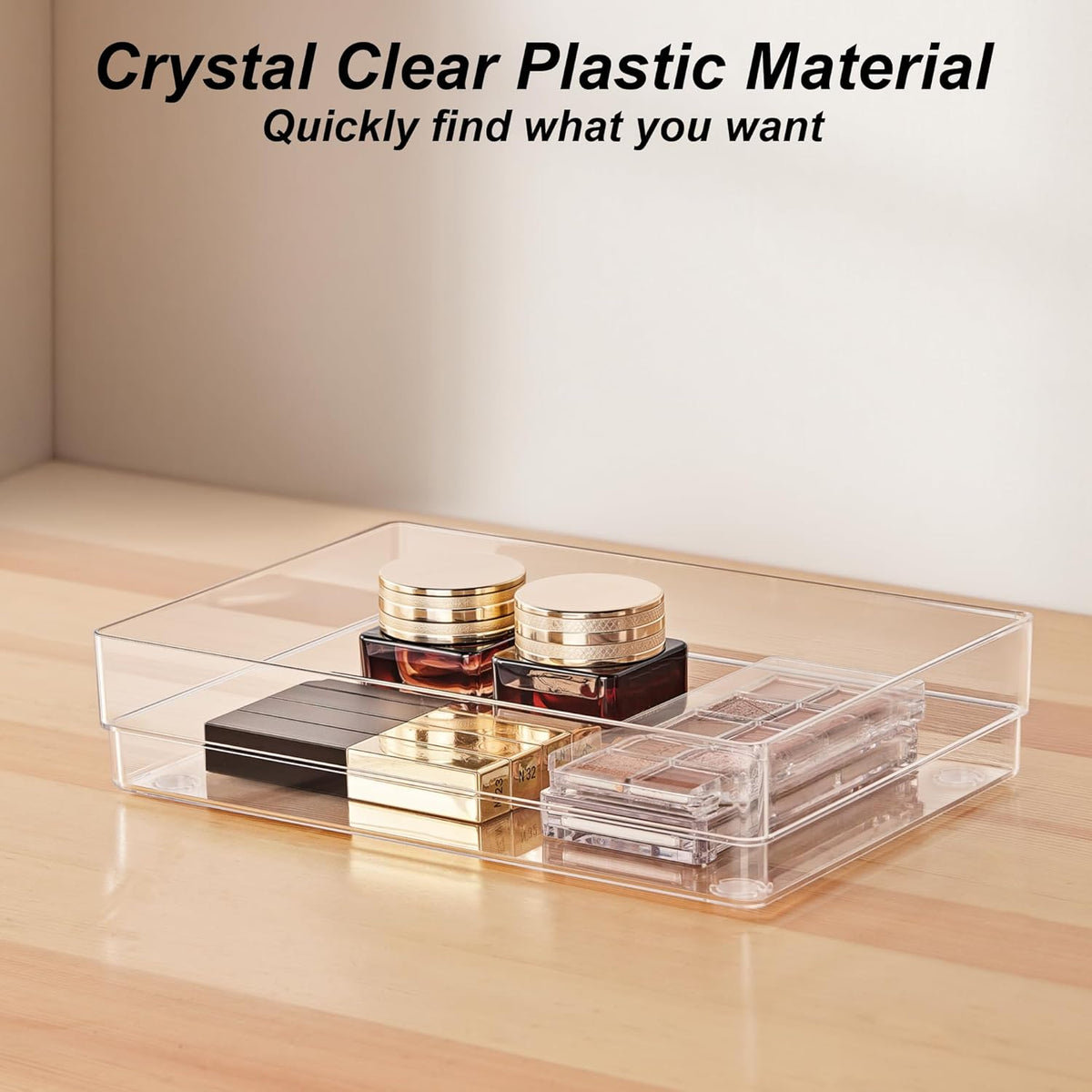 7 PCS Drawer Organizer, 4-Size Desk Drawer Organizer Trays